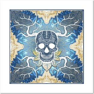 beautiful skull with patterns Posters and Art